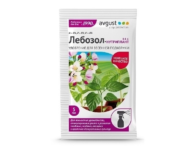 Удобрение для весенней подкормки. (ампула 5 мл.) Август